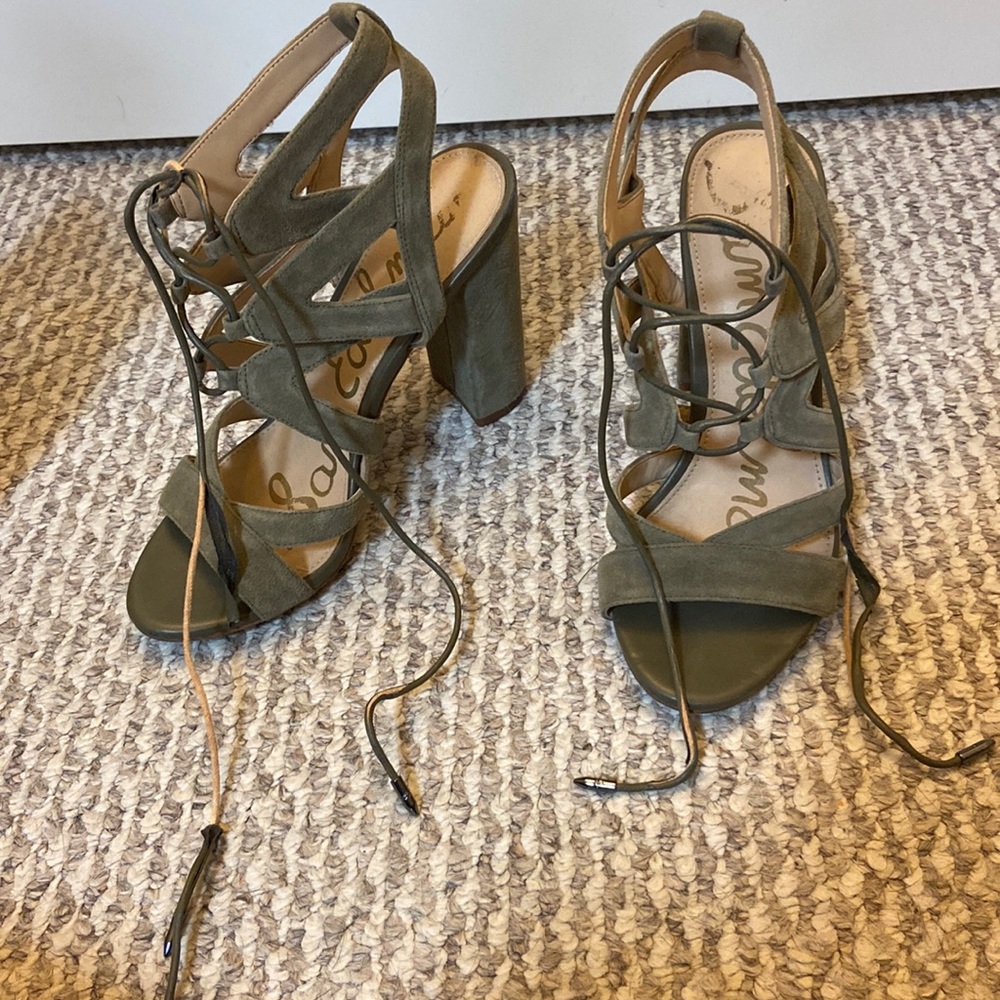 Sam Edelman lace up block heels